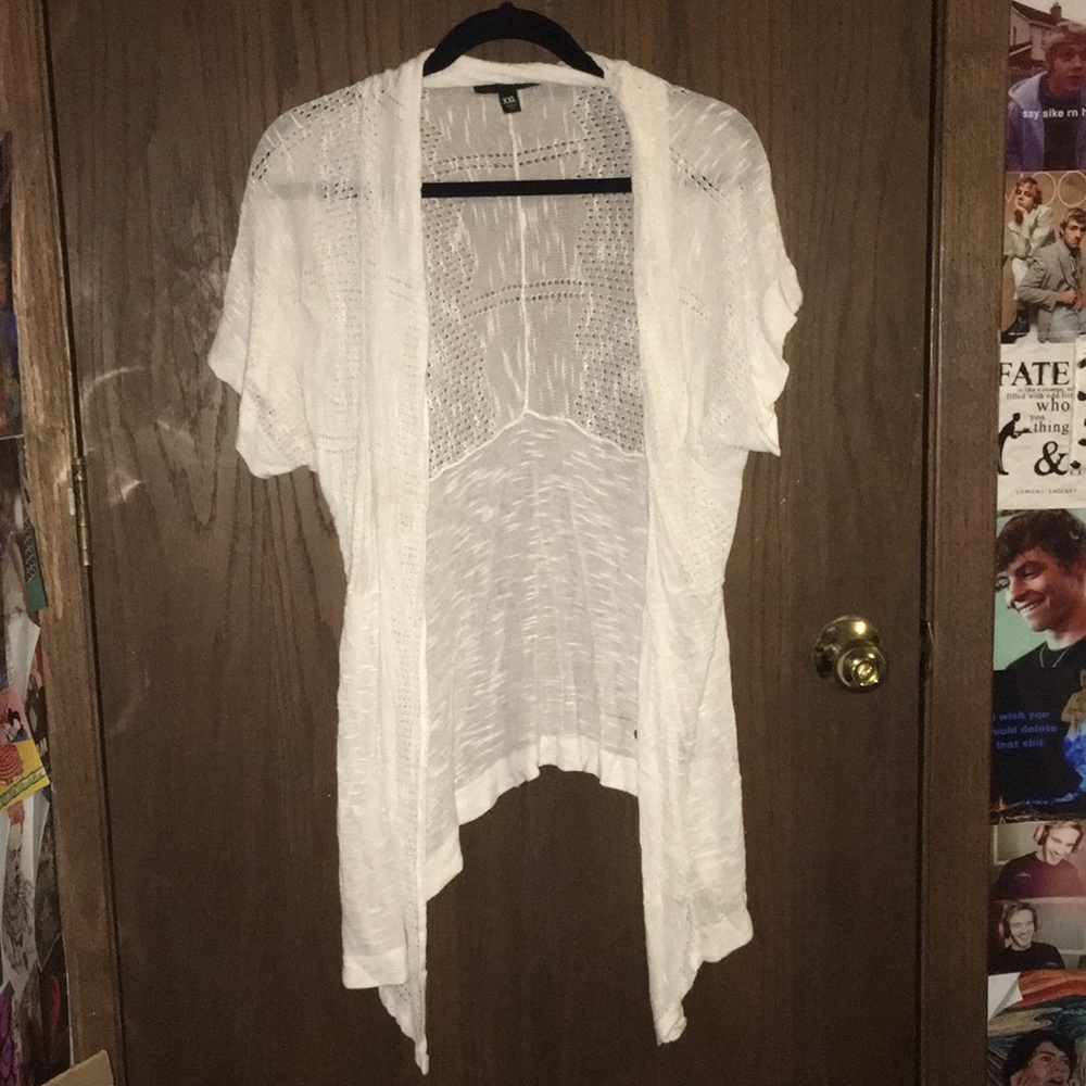 White cardigan
